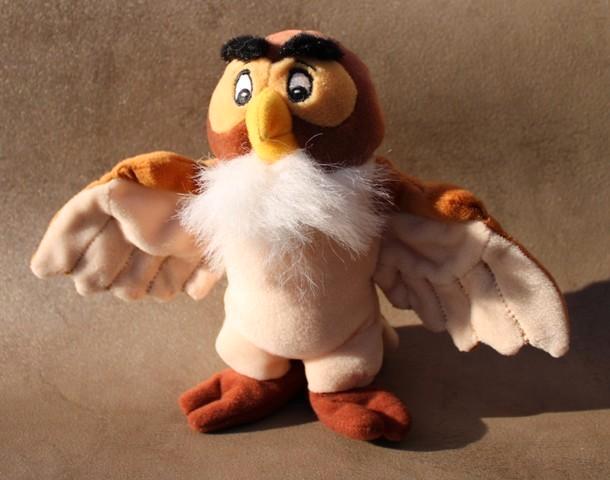 Knap rechtopstaand knuffeltje van Uil (Winnie de Poeh), Kinderen en Baby's, Speelgoed | Knuffels en Pluche, Gebruikt, Overige typen