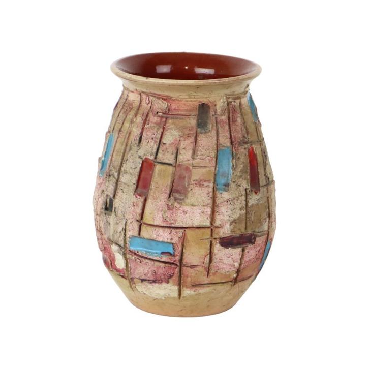 Vintage Italiaanse Design Vaas Keramiek Nuovo Rinascimento, Huis en Inrichting, Woonaccessoires | Vazen, Gebruikt, Overige kleuren