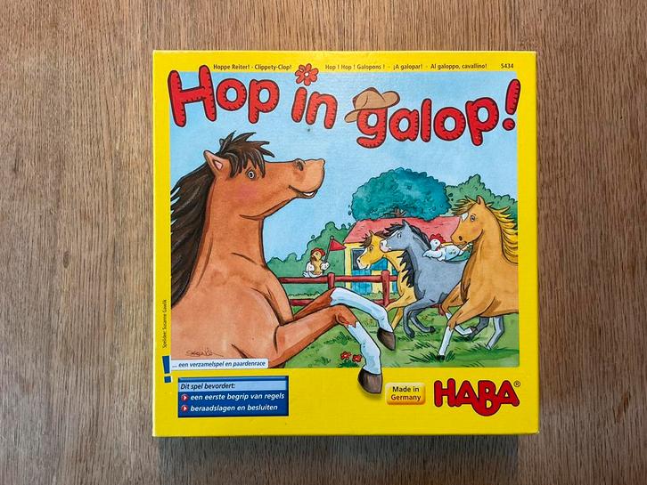 Hop in galop HABA, Hobby en Vrije tijd, Gezelschapsspellen | Overige, Zo goed als nieuw, Ophalen