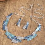 Parure de bijoux bleu turquoise, Enlèvement ou Envoi, Bleu, Autres matériaux, Réglable