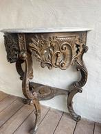 Prachtige antieke console met marmer, Ophalen of Verzenden