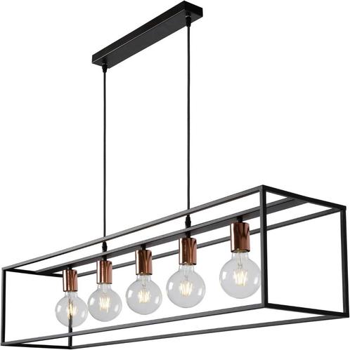 Lucide Arthur 5xE27 vering — Industrieel ontwerp, Huis en Inrichting, Lampen | Hanglampen, Zo goed als nieuw, Metaal, Ophalen
