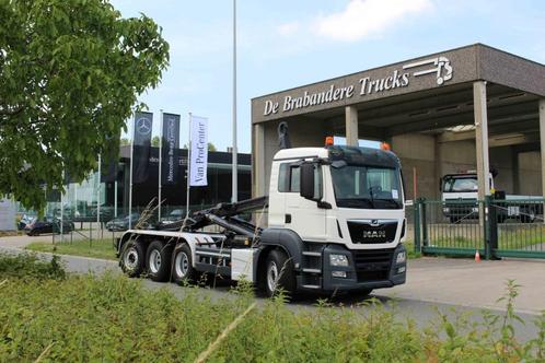 MAN TGS 35.500 8X4 containerwagen - 2017 - 273.500 km - MOTO, Auto's, Vrachtwagens, Bedrijf, Te koop, Radio, Trekhaak, MAN, Diesel