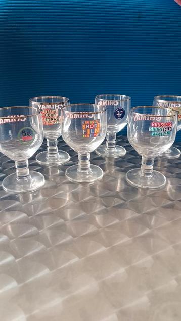 Lots de 6 verres Chimay 18cl Brussels short film festival beschikbaar voor biedingen