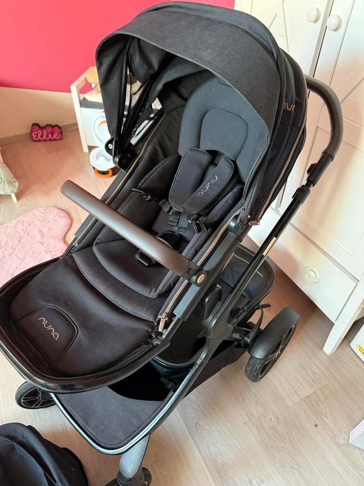 Nuna demi grow 3in1 Caviar, Kinderen en Baby's, Buggy's, Zo goed als nieuw, Regenhoes, Ophalen