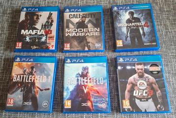 6 spellen PS 4 beschikbaar voor biedingen