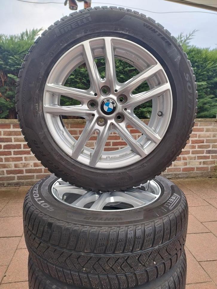 Winterbanden 205/60/R16 Pirelli  BMW 2serie 5X112 sensor, Auto-onderdelen, Banden en Velgen, Velg(en), Winterbanden, 16 inch, 205 mm