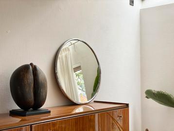Vintage chroom space-age spiegel beschikbaar voor biedingen