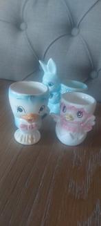 Vintage paas eierdopjes pasen retro kuiken konijn bluebird, Diversen, Ophalen