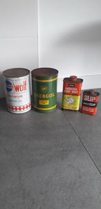 4 x bidon d'huile, bidon d'huile, bouteille d'huile Wolf BP, Emballage, Utilisé, Enlèvement ou Envoi