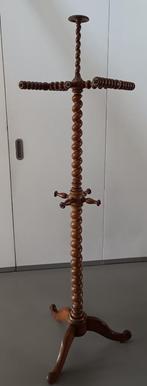 kapstok in massief noten gedraaid. staand., Huis en Inrichting, Woonaccessoires | Kapstokken, Ophalen, Hout, Staande kapstok, 150 tot 200 cm