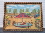 huile sur toile marouffle manege signe pastor, Antiquités & Art, Enlèvement ou Envoi