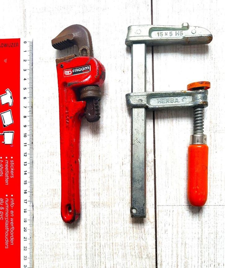 Buissleutel - Spanklem - Steeksleutelset-doppenset-, Doe-het-zelf en Bouw, Gereedschap | Handgereedschap, Gebruikt, Ophalen of Verzenden