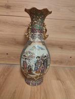 Grand vase décoratif style Satsuma – doré, motifs orientaux, Ophalen of Verzenden