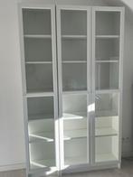Billy/Oxberg IKEA vitrinekast, Huis en Inrichting, Ophalen, Gebruikt, 100 tot 150 cm, 200 cm of meer