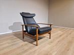 60s Sven Ivar Dysthe - lounge fauteuil - Zwart -Dokka Møbler, Huis en Inrichting, Stoelen, Ophalen of Verzenden, Zwart, Hout