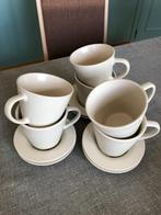 6 Tasses à thé et leurs sous tasses, Maison & Meubles, Tasse(s) et/ou soucoupe(s), Uni, Céramique, Enlèvement ou Envoi