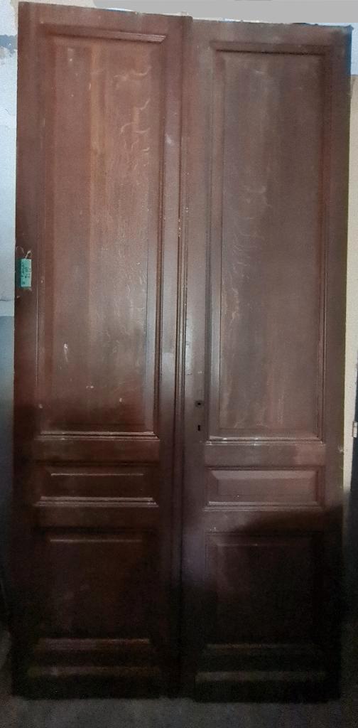 2 très grandes portes de manoir - modèle à double panneau, Bricolage & Construction, Fenêtres & Moustiquaires, Utilisé, Porte intérieure
