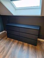 IKEA MALM Ladekast  6 Laden  Zwartbruin  In Zeer Mooie Staat, Huis en Inrichting, Ophalen, Zo goed als nieuw