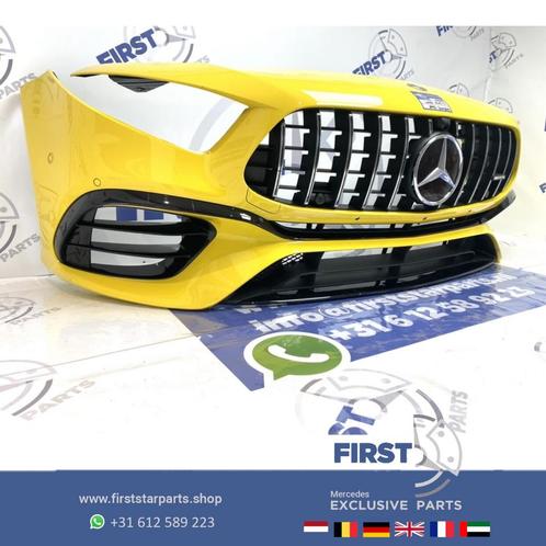 W177 A KLASSE 2021 A45 A45S AMG VOORBUMPER GEEL COMPLEET Ori, Auto-onderdelen, Carrosserie, Bumper, Mercedes-Benz, Voor, Gebruikt
