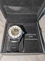 Martyn heren horloge, Montre-bracelet, Autres marques, Cuir, Acier