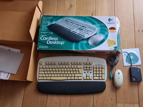 Logitech Cordless Desktop (clavier et souris), Informatique & Logiciels, Claviers, Utilisé, Autres dispositions, Sans fil, Enlèvement ou Envoi