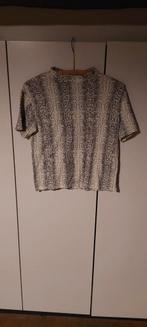 Zara - Beige/zwart tijgerprint shirt, Kleding | Dames, Topjes, Verzenden, Korte mouw, Maat 34 (XS) of kleiner, Gedragen