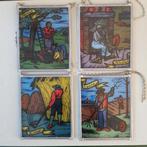 4 glasraampjes , gebrandschilderd glas, 4 seizoenen, Antiek en Kunst, Ophalen of Verzenden