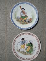 CHARLIER LEUVEN keramiek handpainted 2 grote Breugel borden, Ophalen