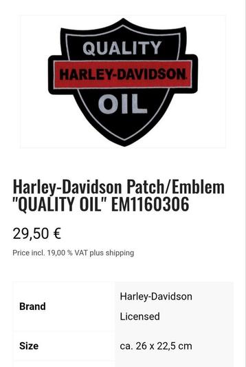 Harley Davidson patch beschikbaar voor biedingen