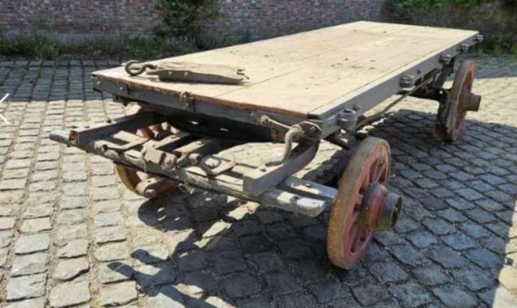 Antieke platte getrokken boerenkar, Antiek en Kunst, Antiek | Gereedschap en Instrumenten, Ophalen