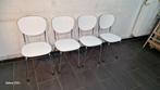 Oude 4 vintage Formica stoelen kleur wit jaar 60, Antiek en Kunst, Antiek | Meubels | Stoelen en Sofa's