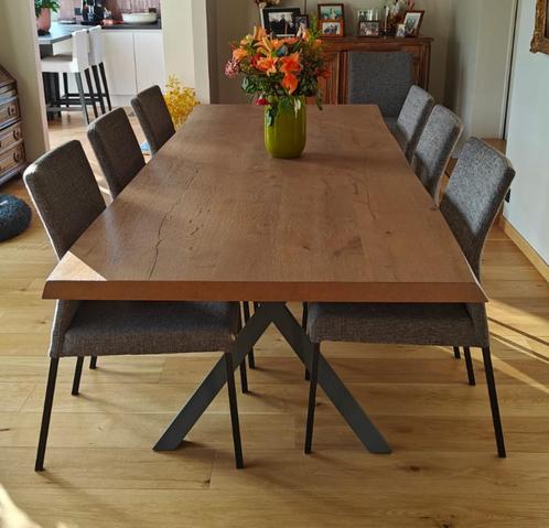 Houten tafel, Huis en Inrichting, Tafels | Eettafels, Zo goed als nieuw, 50 tot 100 cm, 200 cm of meer, Vijf personen of meer