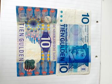 2x 10 gld, Postzegels en Munten, Bankbiljetten | Nederland, Ophalen of Verzenden
