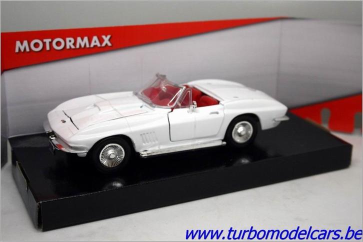 Chevrolet Corvette Cabriolet 1967 1/24 Motormax, Hobby en Vrije tijd, Modelauto's | 1:24, Nieuw, Auto, Motormax, Verzenden