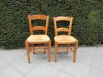stoeltjes met rieten zit-2 stuks-VINTAGE, Antiek en Kunst, Ophalen