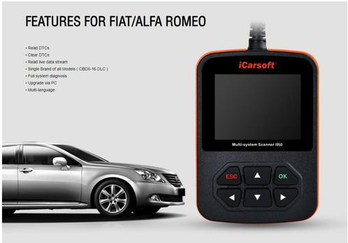 iCarsoft Multi-system diagnostic i950 for FiatAlfa Romeo OBD, Auto diversen, Autogereedschap, Zo goed als nieuw, Ophalen of Verzenden