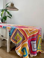 Handgemaakt gehaakt deken crochet, Huis en Inrichting, Woonaccessoires | Plaids en Woondekens, Ophalen of Verzenden, Zo goed als nieuw