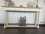 Sidetable met eiken blad, Ophalen, Eikenhout, 100 tot 150 cm, Zo goed als nieuw
