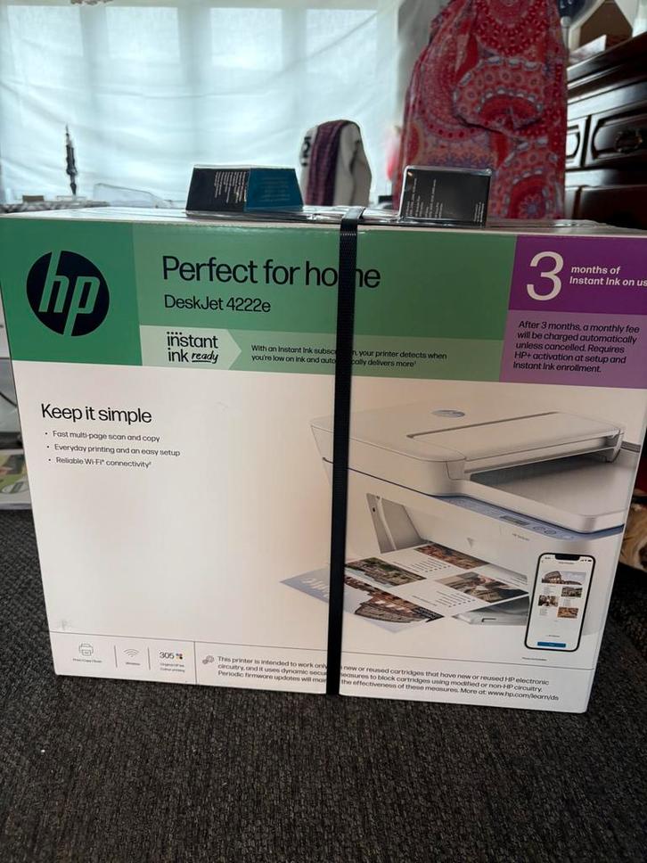 HP DeskJet met inkt in doos en 2 extra patronen, Computers en Software, Printers, Printer, Scannen, Draadloos, Ophalen