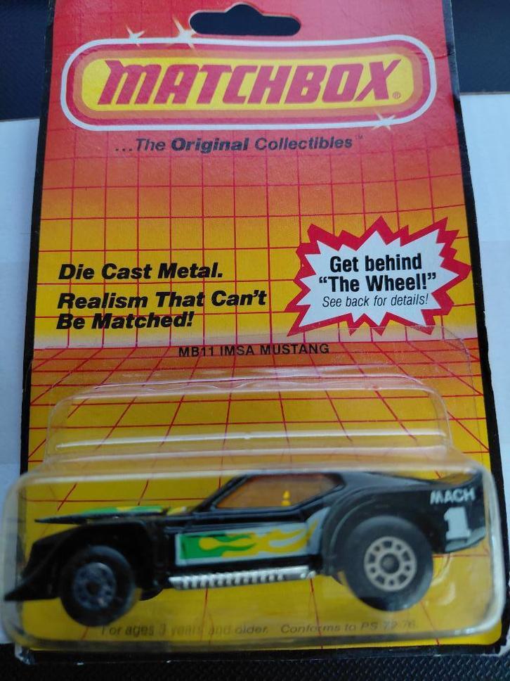 Matchbox 11h IMSA Mustang (Blister), Hobby en Vrije tijd, Modelauto's | Overige schalen, Zo goed als nieuw, Auto, Ophalen of Verzenden