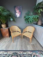 Set van 2 vintage rotan faux-bamboo stoelen, Antiek en Kunst, Ophalen