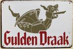 Panneau publicitaire Gulden Draak Beer Metal Vintage Look, Collections, Marques de bière, Panneau, Plaque ou Plaquette publicitaire