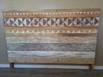 Hoofdeinde van gerecycled hout met motieven B160, Huis en Inrichting, Ophalen, Gebruikt, Hout