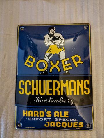 Emaille bordje, Boxer Schuermans  beschikbaar voor biedingen