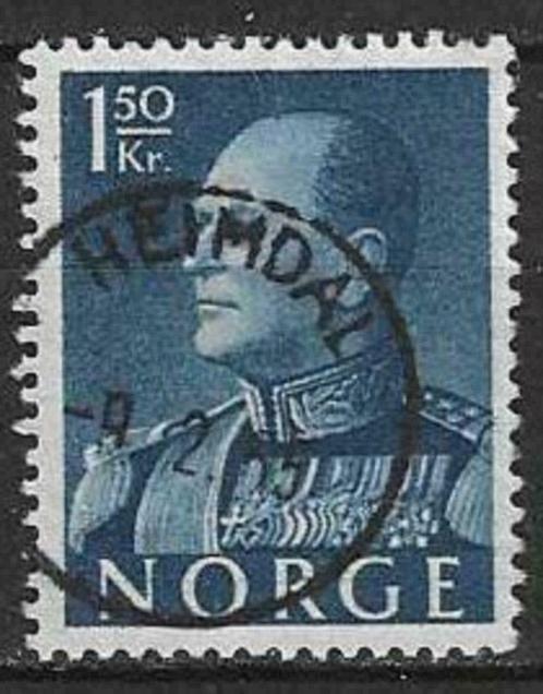 Noorwegen 1958-1960 - Yvert 387 - Koning Olav V (ST), Postzegels en Munten, Postzegels | Europa | Scandinavië, Gestempeld, Noorwegen