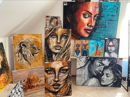 Moderne betaalbare nieuwe schilderijen Mk Art, Antiek en Kunst, Kunst | Schilderijen | Modern, Ophalen of Verzenden