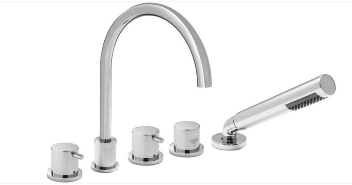 blaufoss 5 punts kraan, Doe-het-zelf en Bouw, Sanitair, Zo goed als nieuw, Kraan, Chroom, Ophalen