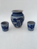 Vase en grès de Laroche signé Jos Kalb et 2 pots, Antiquités & Art, Enlèvement ou Envoi