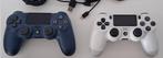 PS4 controllers (origineel) : 1x Blue, 1x White, Gebruikt, Info@retrogamed.be, RetroGamed, Ophalen of Verzenden